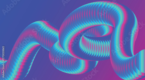 Blend 3D Fluid Background Blue Cyan Gradient Abstract Smooth Design Vector Illustration