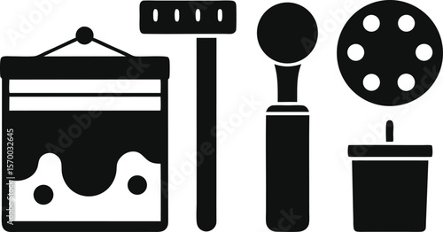 Gentleman's shaving accessories: A minimalist monochrome composition featuring classic shaving implements. The image focuses on the ritual of grooming.