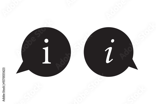 Information Icon Set – Outline and Solid Style Vector Symbols.