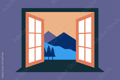 Open Window with Mountain View Peaceful Home