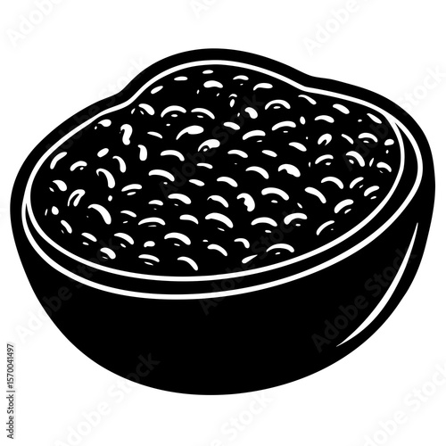 Baked Bean  vector in AI format ideal for food, nutrition, vegan, and organic design projects.