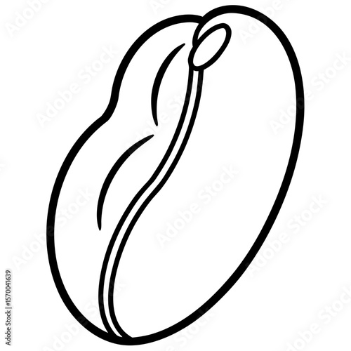 Navy Bean  vector in AI format ideal for food, nutrition, vegan, and organic design projects.