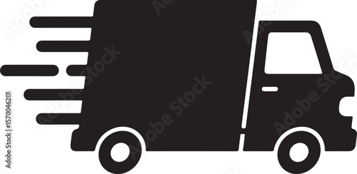 Fast delivery service icon depicting speed and efficient transportation logistics concept
