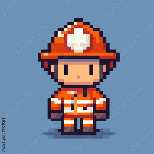 Simple pixel character for emergency scenes.