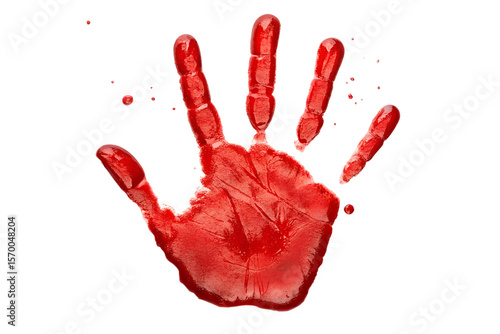 Bloody Handprint A Gory Image for Horror, Crime, or Thriller Projects