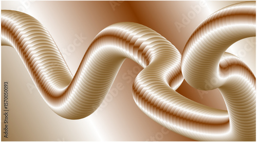 Abstract 3D Fluid Blend Background Design Brown Color Art Vector Illustration