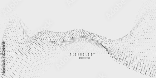 Abstract Technology Wave Presentation Background