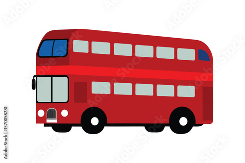 A colorful double decker bus vector illustration