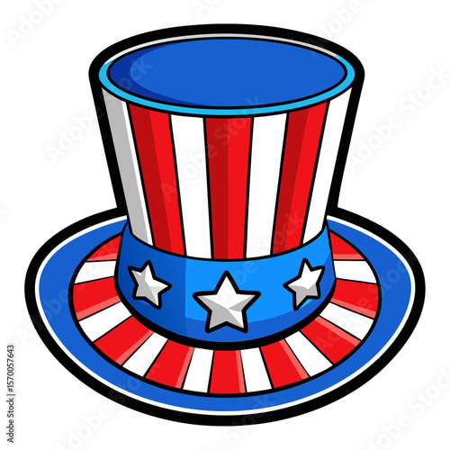 Uncle Sam Top Hat With Stars And Stripes uncle sam hat american hat