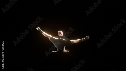 girl dancing happily with transparent background. good for youtube animation, instagram tik tok and social media element for video editing. PNG file