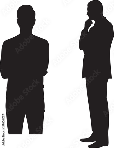 Wallpaper Mural Business People Silhouettes – Professional Standing Team Vector Torontodigital.ca