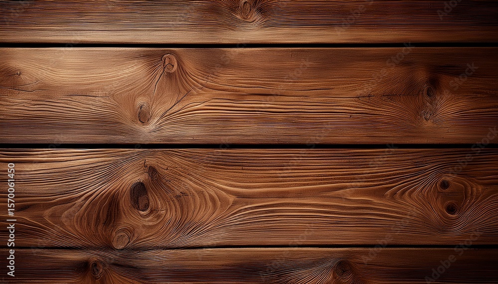 Fototapeta premium natural texture of brown wooden planks displayed in an overhead shot