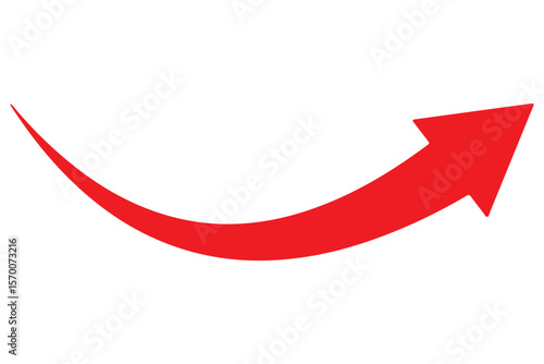 Dual sided arrow vector, icon, silhouette design. Semicircular curved thin, long double ended arrow vector design for website, app and logo design. Vector illustration of duel side