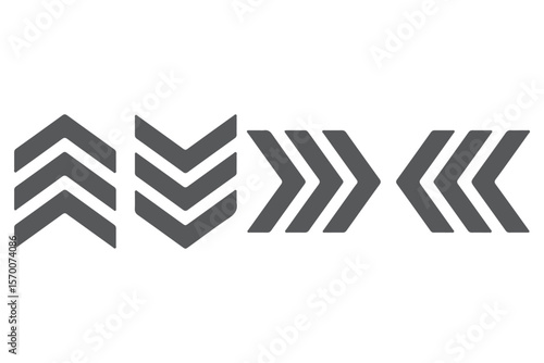 Dual sided arrow vector, icon, silhouette design. Semicircular curved thin, long double ended arrow vector design for website, app and logo design. Vector illustration of duel side