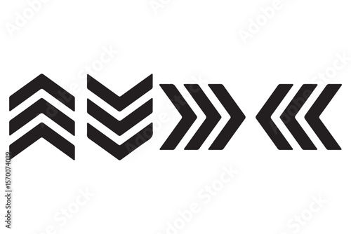 Dual sided arrow vector, icon, silhouette design. Semicircular curved thin, long double ended arrow vector design for website, app and logo design. Vector illustration of duel side
