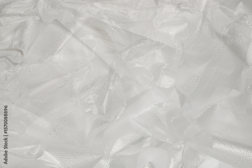 Obraz premium Plastic wihite background. Top view.