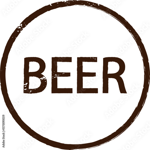 beer rubber stamp grunge design
