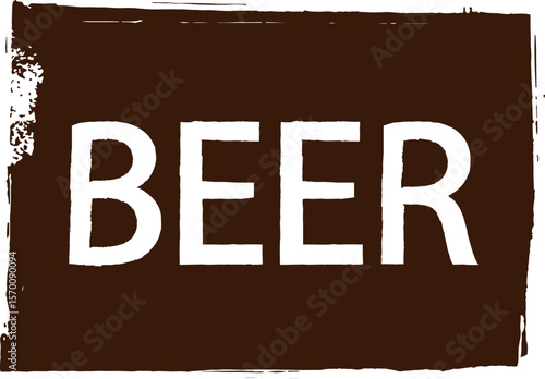 beer rubber stamp grunge design