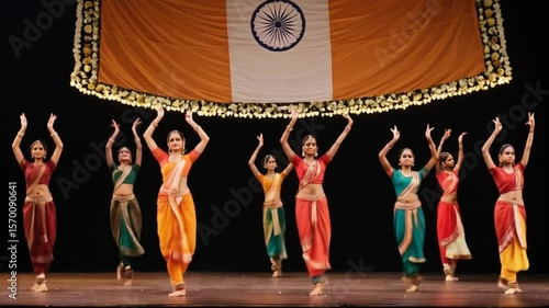 Graceful Indian Classical Dance Performance Celebrating Cultural Heritage
