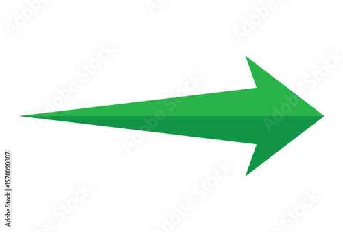 Green arrow icon on transparent background. flat style.arrow icon for your web site design, logo, app, UI design arrow indicated the direction symbol.