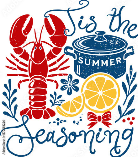  Funny Summer Crawfish SVG , design Retro Crawfish Coquette Vintage SVG