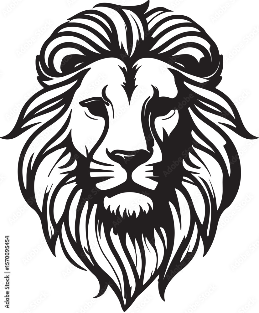 Obraz premium lion head vector