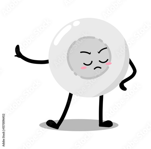 Cute Hand Drawn White Blood Cell Nope Stop Talking