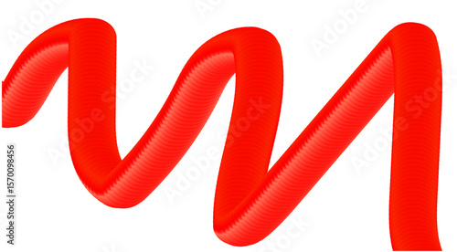 Blend Flowing 3D Red Design Abstract Background Art Vector Illustration
