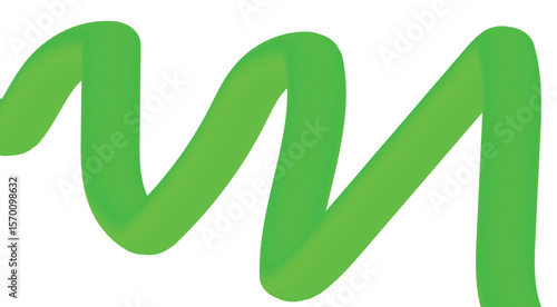 Blend Flowing 3D Green Design Abstract Background Art Vector Illustration