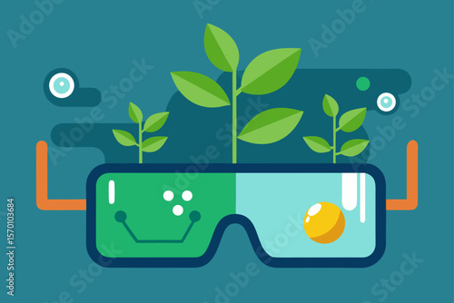 vector illustration of a green plant