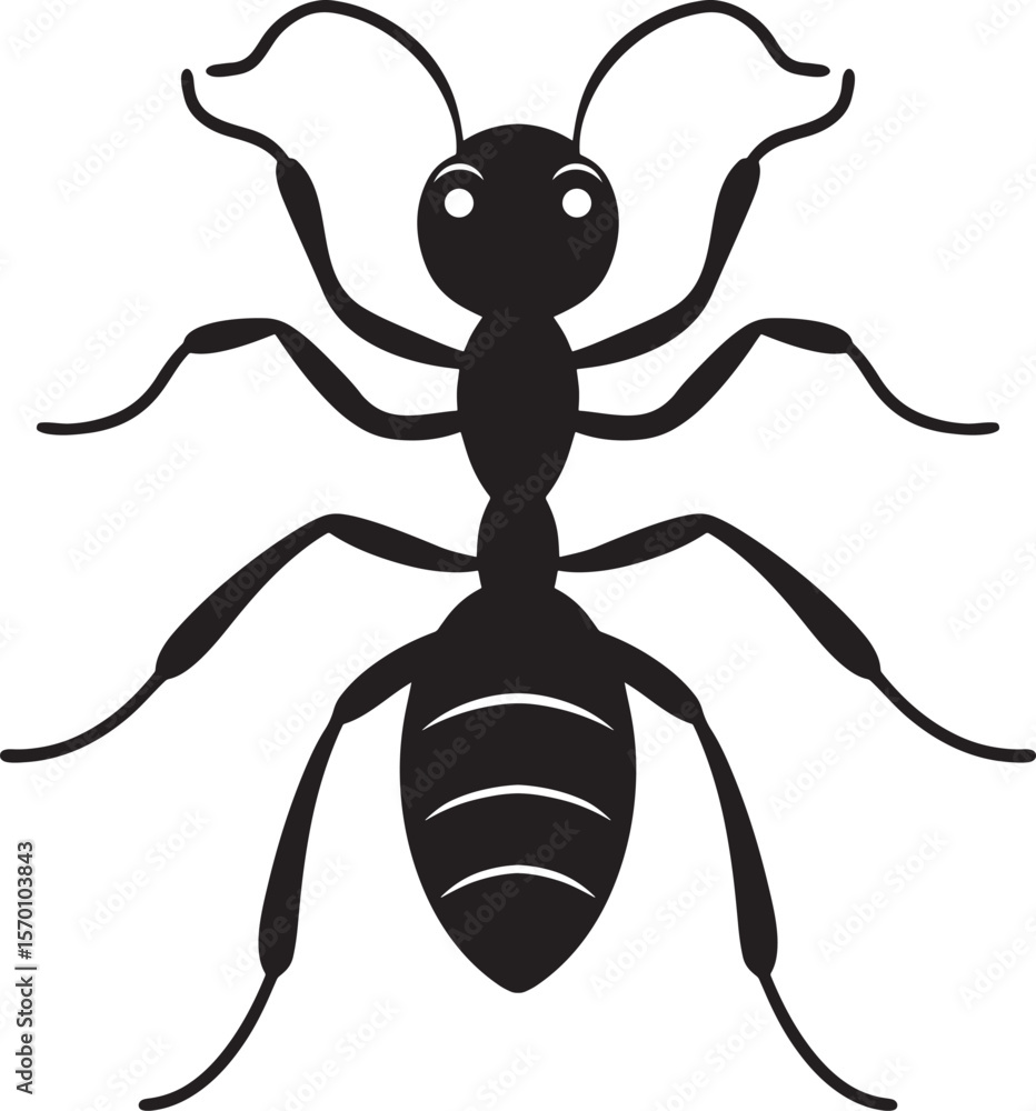 Ant vector silhouette art, ant vector icon, black ant face illustration Ant vector silhouette art, ant vector icon, black ant face illustration