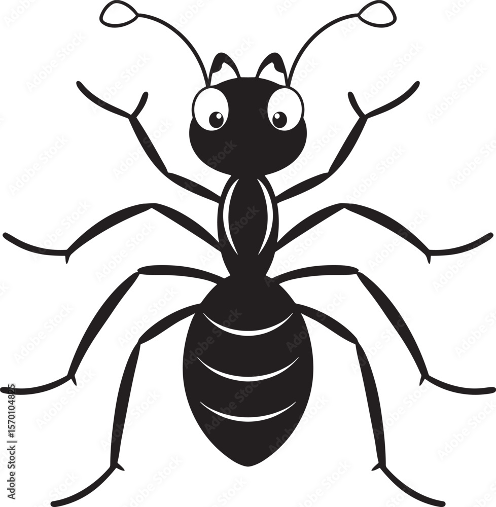 Ant vector silhouette art, ant vector icon, black ant face illustration Ant vector silhouette art, ant vector icon, black ant face illustration