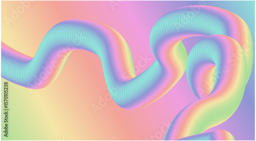 3D Flowing Blend Gradient Color Background Abstract Design Art Vector Illustration