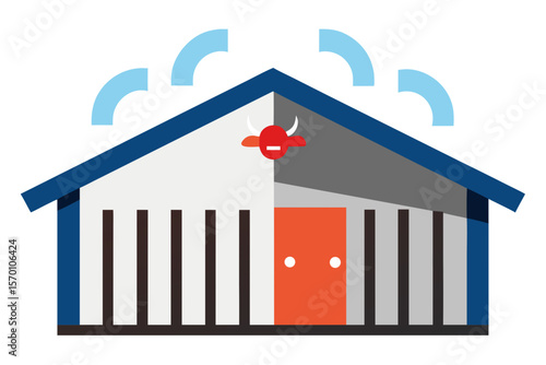 transparent cow barn with smart ventilation