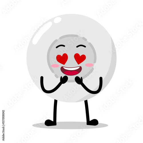 Cute Hand Drawn Crazy In Love white Blood Cell