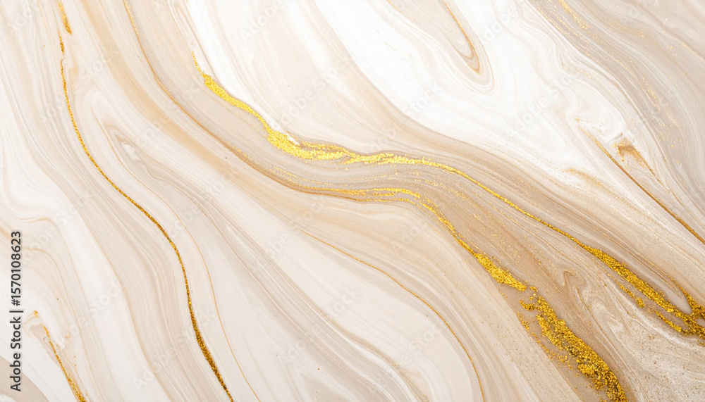 Fototapeta premium Kremowe tło abstrakcyjne do projektu, tekstura marmuru, wzór w kształcie fal, tapeta