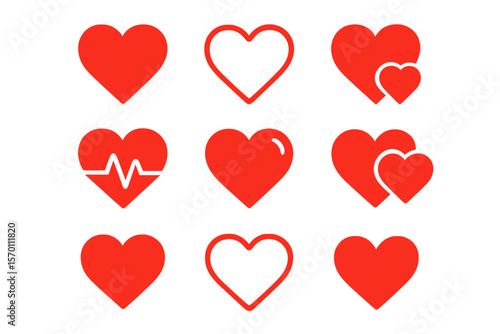The terms Heart, Heart vector set, Heart vector icon, and Heart vector sign are mentioned