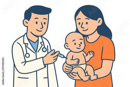 Vaccination of children is a crucial aspect of pediatric care, encompassing medical healthcare and the administration of vaccines for diseases such as polio and flu