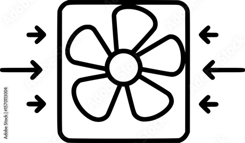  Server Cooling Fan Outline Icon