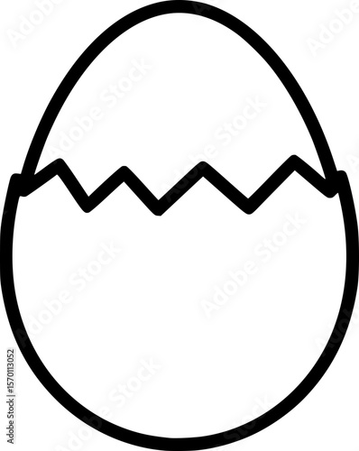  Broken Egg Outline Icon