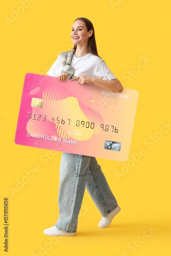 Young woman with big credit...