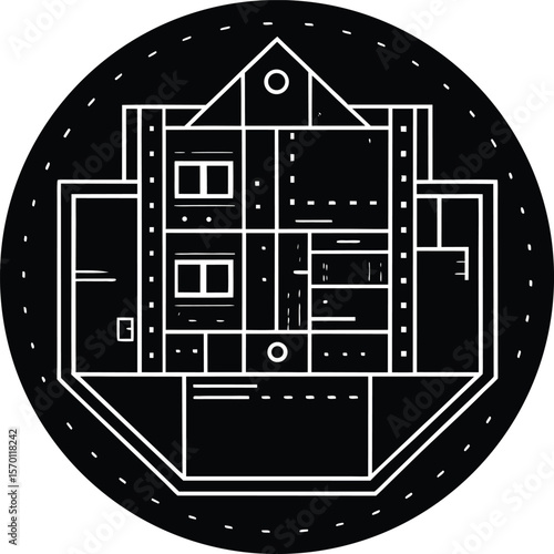blueprint on white background.eps