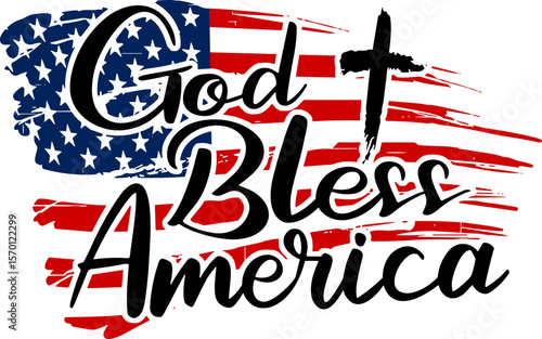 God Bless America SVG, God Bless America  Flag SVG