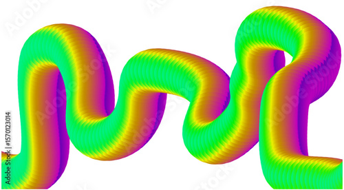 Blend 3D Fluid Flowing Colorful Gradient Abstract Background Design Art Vector Illustration