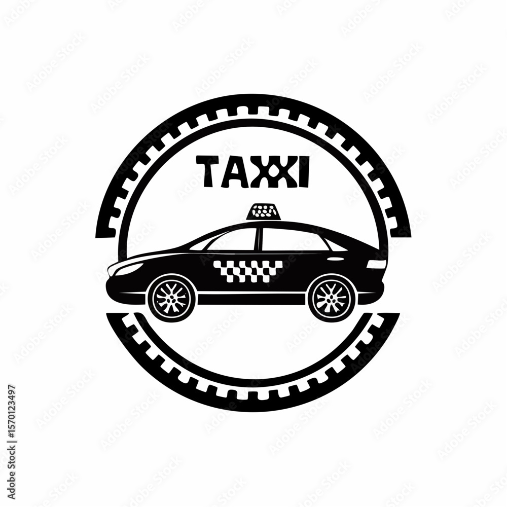 Fototapeta premium Taxi Service Logo Design vector isolated on white background.
