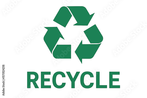 Vector illustration of a please recycle sign representing ecological safe waste disposal