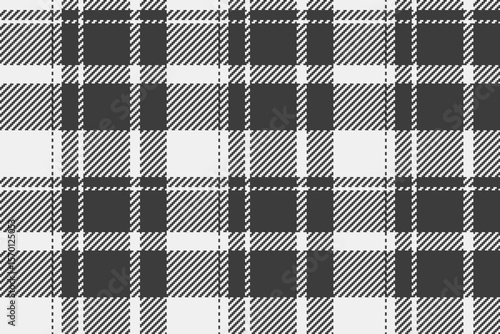 Monochrome plaid pattern. Seamless, versatile design for backgrounds, textiles, fashion, or digital media. Classic style, conveying comfort and warmth.