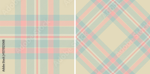 Pastel plaid patterns, perfect for textile design, fashion, or website backgrounds.  These soft, versatile checks offer a calming aesthetic, ideal for branding or creating a gentle, feminine feel.