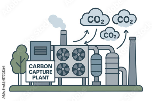 A facility that captures carbon dioxide directly from the atmosphere, referred to as a carbon capture plant