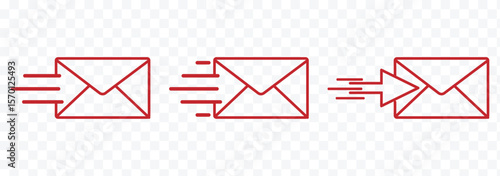 Mail icon. Mail envelop icon . Mail icon. Email sign. Envelope vector set. Send message sign. Received message. Speed delivery symbol. eps 10